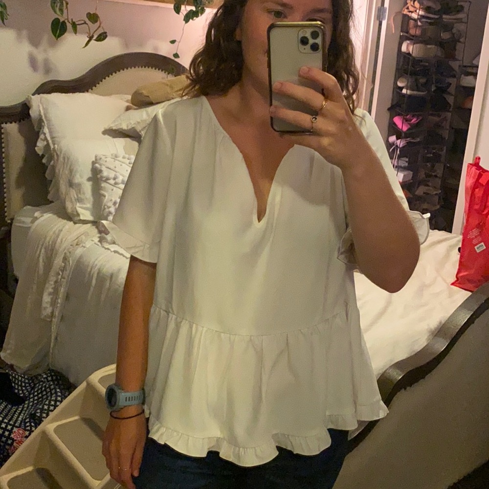 Madewell white blouse